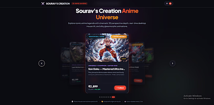 ✨ Built a 3D Card Carousel Grid from Scratch I’ve been exper...