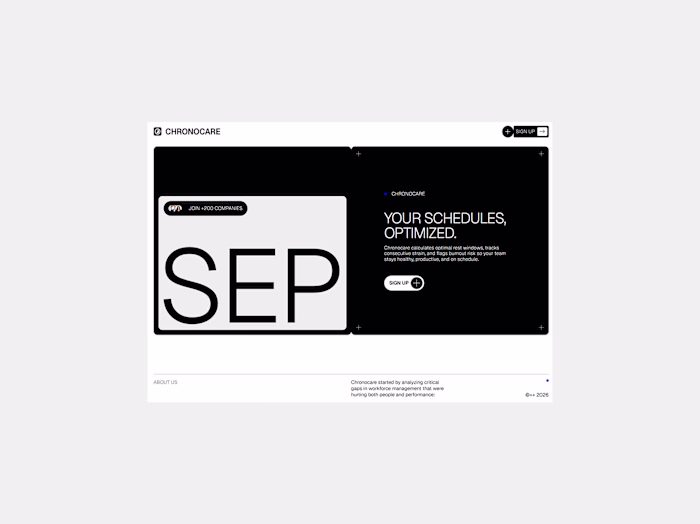 CHRONOCARE - SaaS @ Webflow