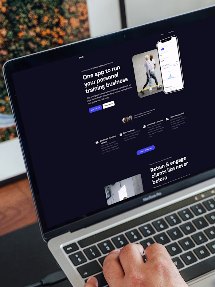 TRNR SAAS Landing Page (Framer Site)