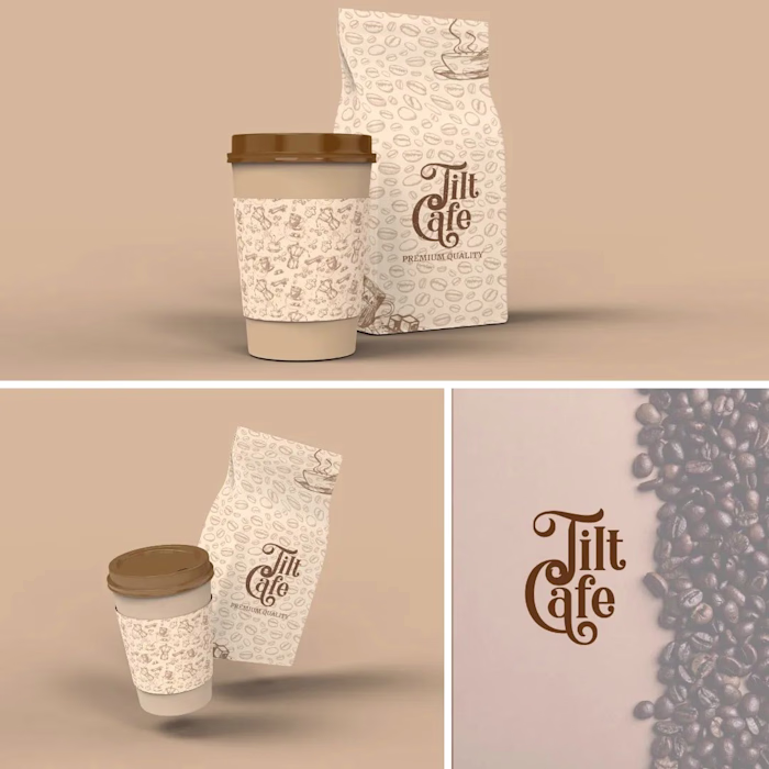 LOGO DESIGNER & WEB DESIGNER on Instagram: “Tilt Cafe brand ide…