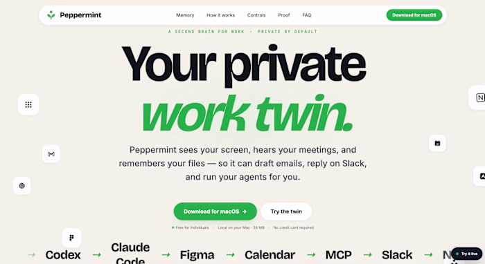 Peppermint is a macOS menu-bar