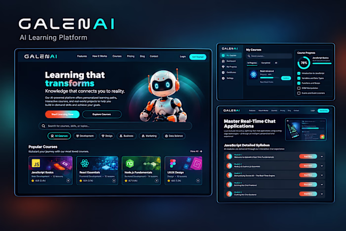 GalenAI — AI-Powered Learning Platform (SaaS + Next.js)