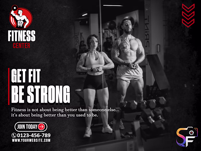 Professional Fitness Promotional Banner Design