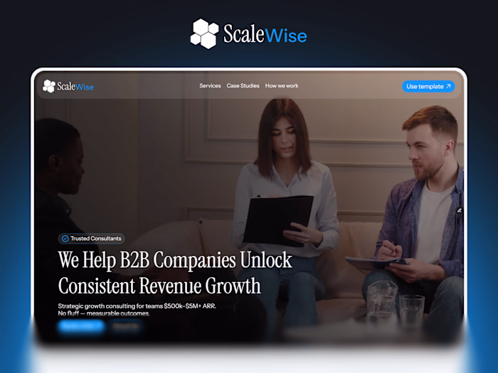 ScaleWise | B2B Growth Consultant Framer Template