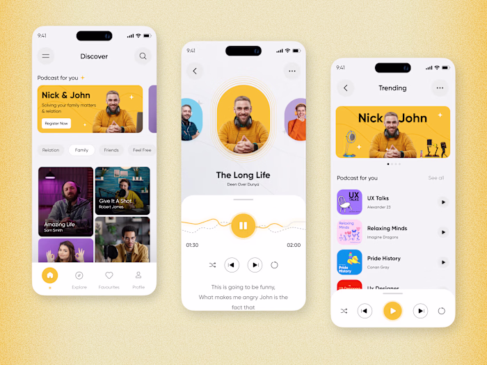 🎙️ Podcast Mobile App UI