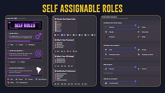 These screenshots showcase Discord communities
