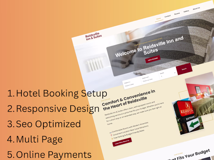 Full-featured Hotel Website with Online Booking & Payments