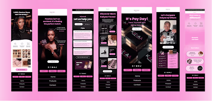 Email campaigns designed for a UK Cosmetics Brand. 💄