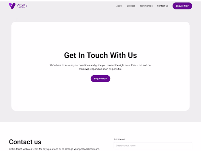 A responsive website developed under