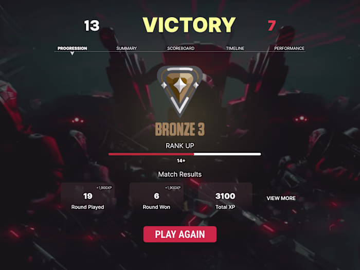 Valorant Progression Screen Redesign - UI UX