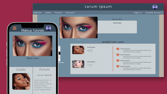 Responsive website - MakeUp Tutorials 