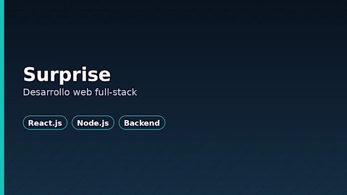 Surprise: aplicación web full-stack, en