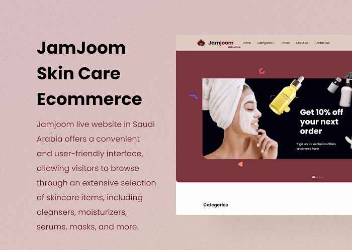 Jamjoom Skin Care Ecommerce on Behance