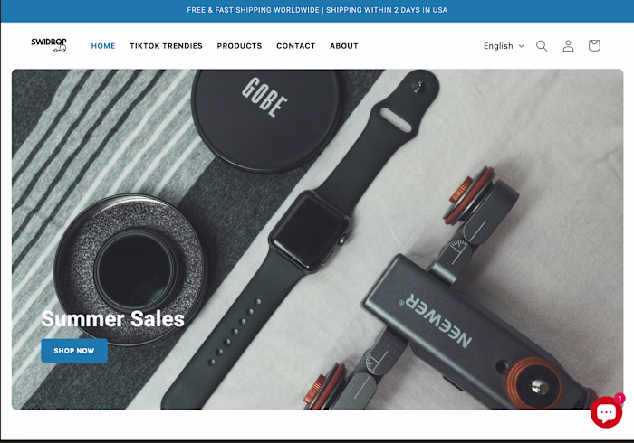 Swidrop - E-commerce Website