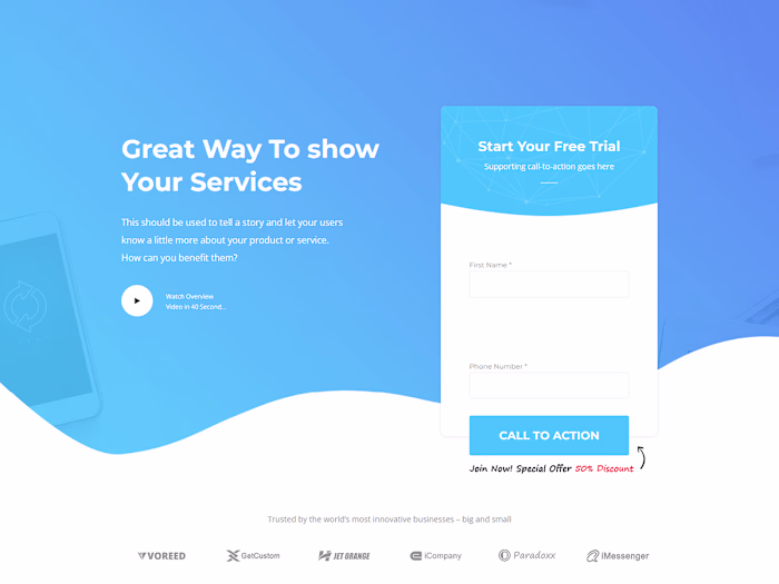 Lead Generation Landing Page Design