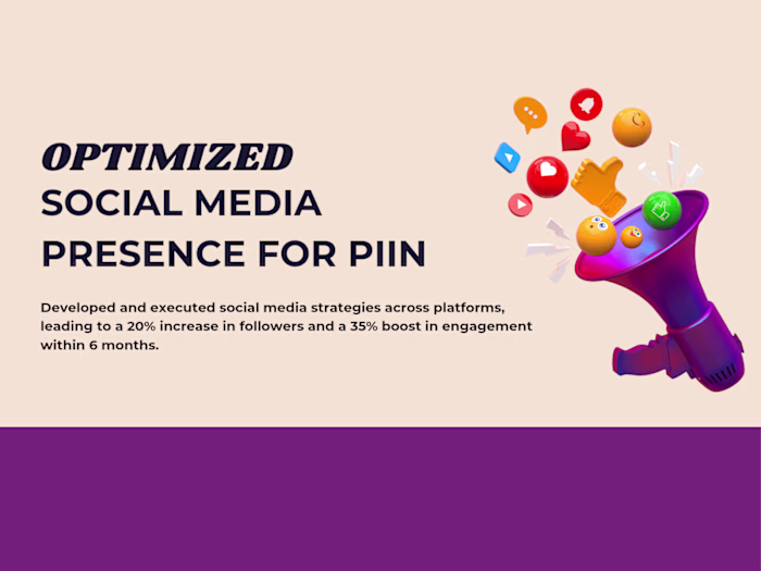 Optimized social media presence for PIIN