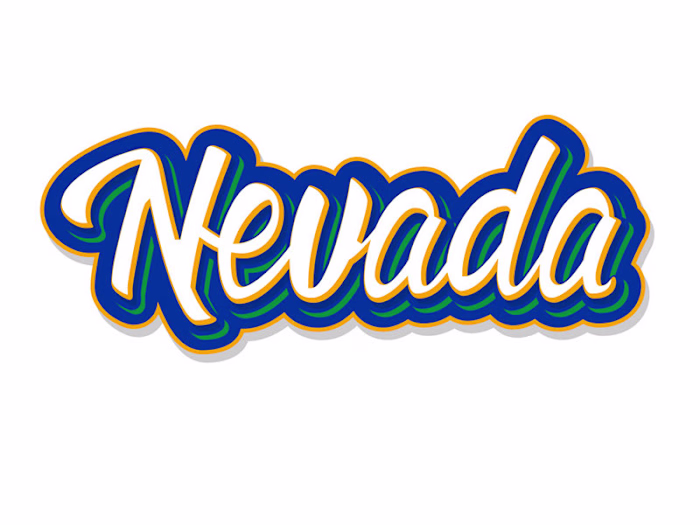US states names lettering