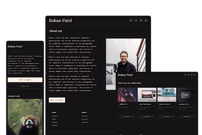 Photograph - a gallery website on framer