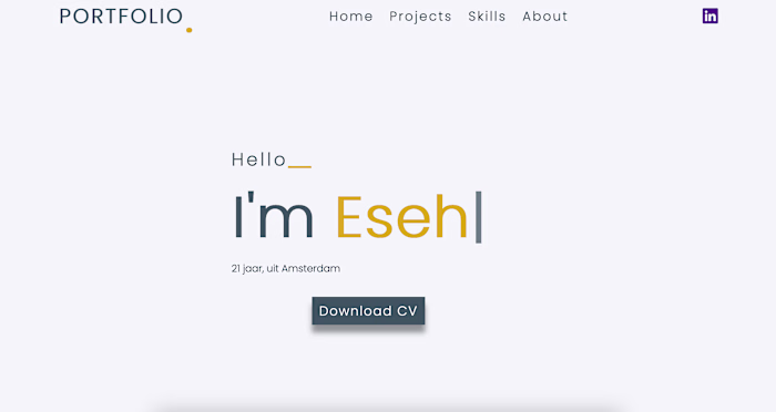 My Portfolio Landing page 
