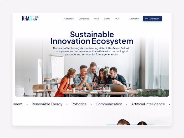 KHAS Teknopark Website Design