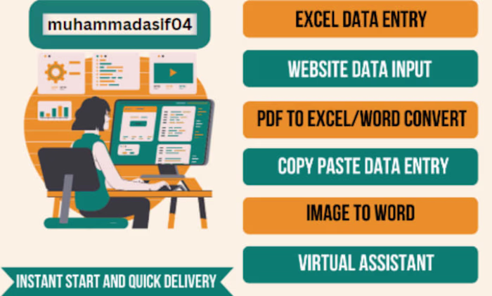 I will do data entry, file conversion, copy-paste, and web scra…