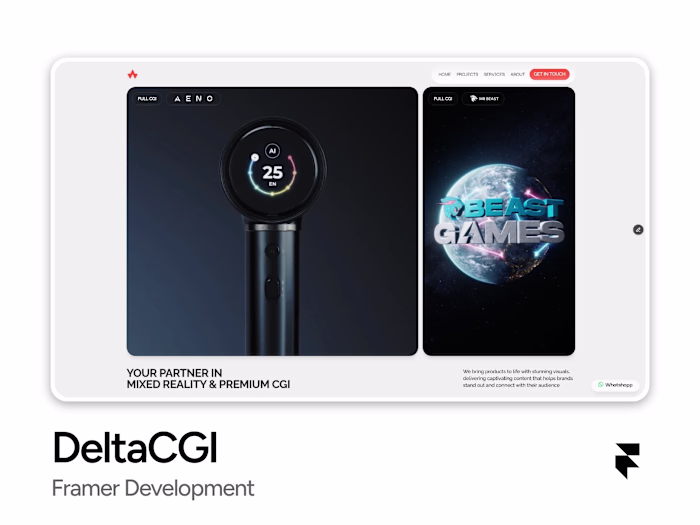 Delta CGI | Framer Website for a Creative Production Studio