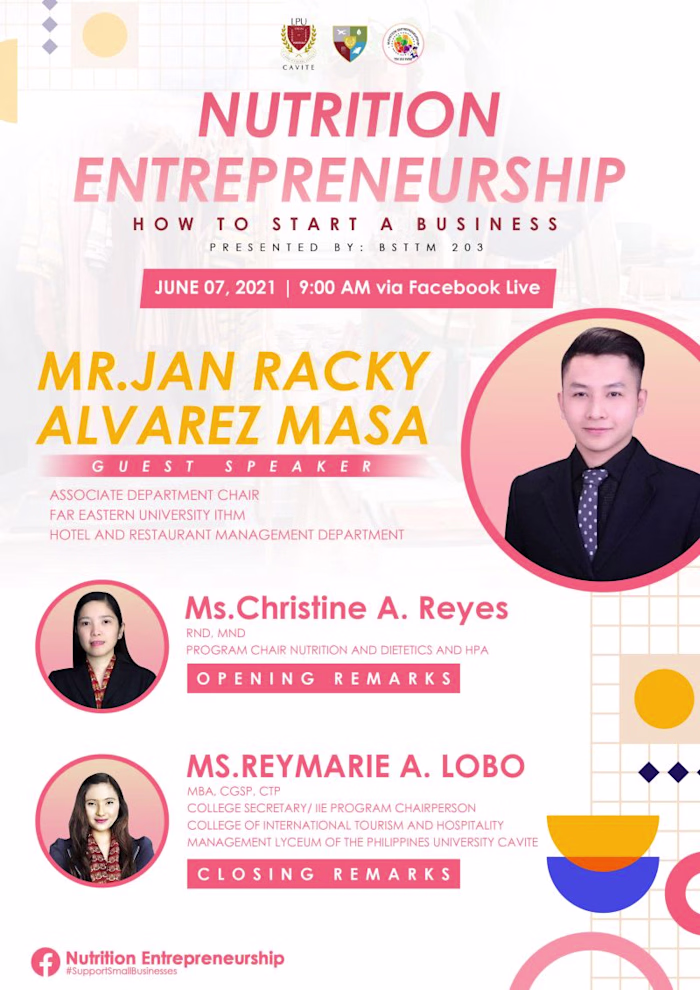 Event poster for Lyceum of the Philippines - Cavite Webinar