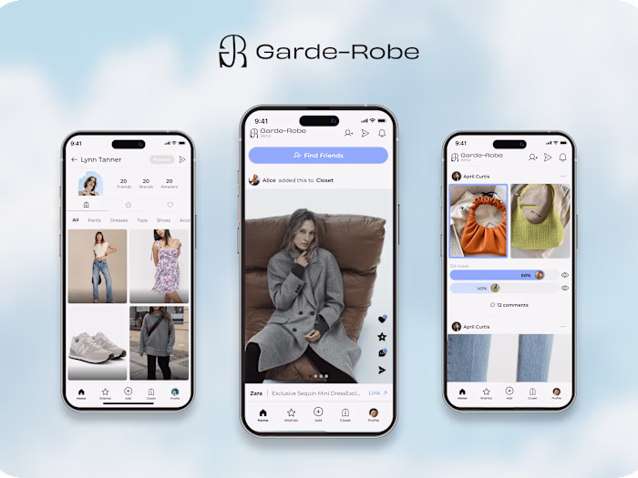 Brand Identity and UI Design for Fashion Social commerce App