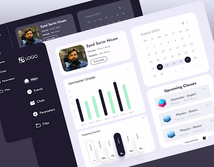 CRM Dashboard UI