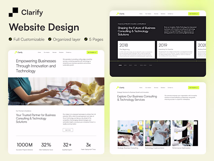 Clarify Technology - Business Website Template