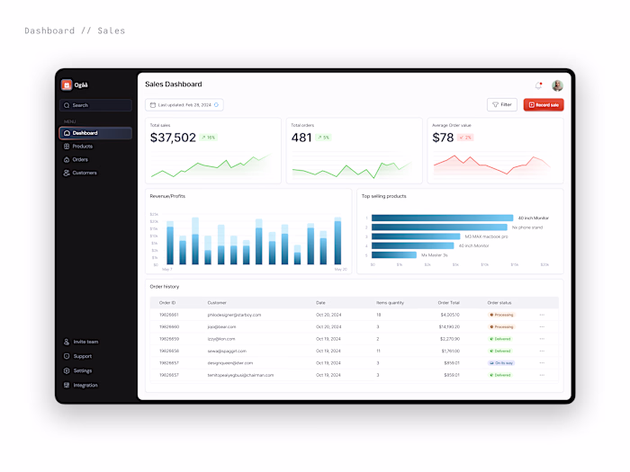 product design UI shots || web apps, saas ...