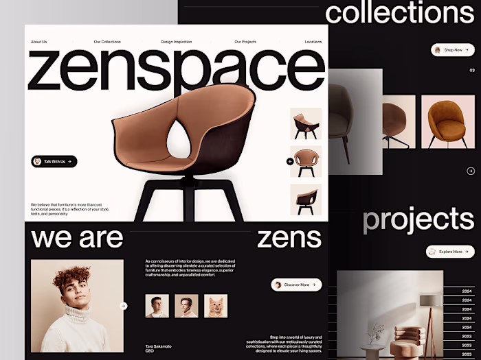 Zenspace - Interior Furniture Company Landing Page Website