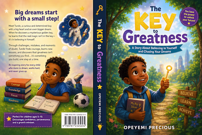 The Key to Greatness — Children's Book Cover Design