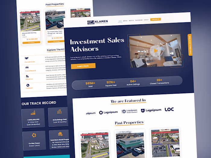 Real Estate Landing Page Design - Renter web landing ui