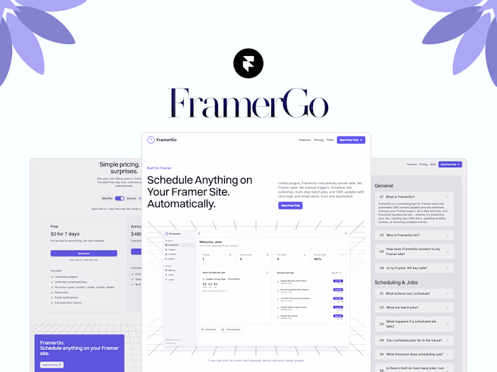 FramerGo Website Design and Development