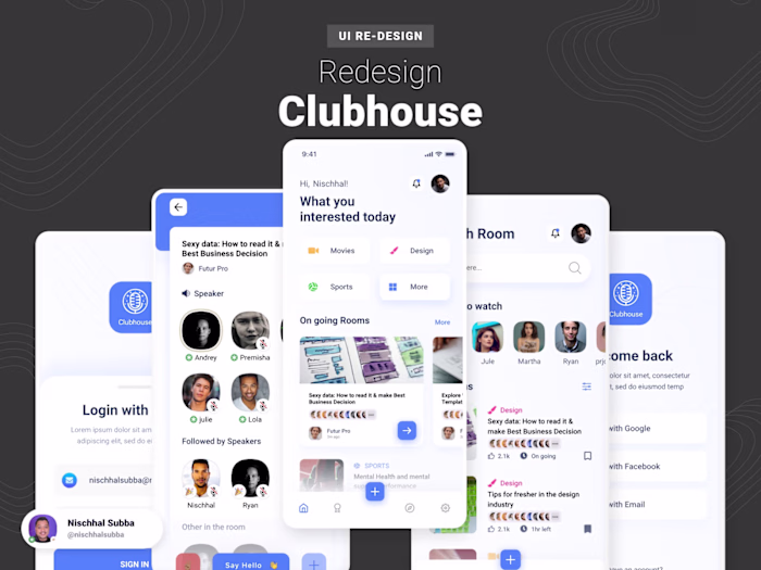 Clubhouse App Redesign | Concept 2021