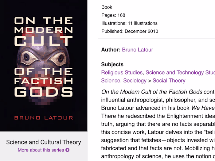 On the Modern Cult of the Factish Gods