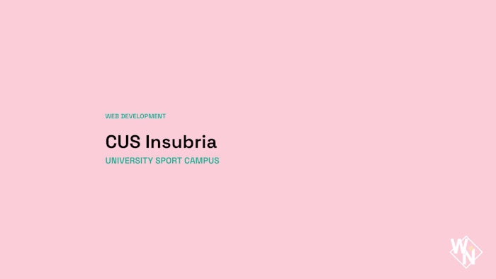 CUS Insubria - university sports center digital front door
