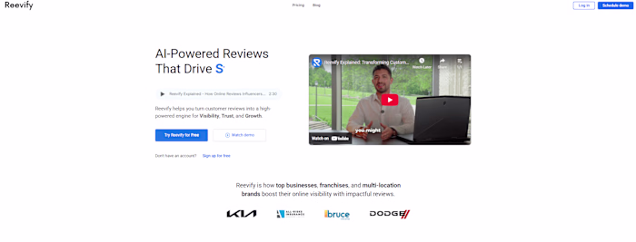 Review management platform for business