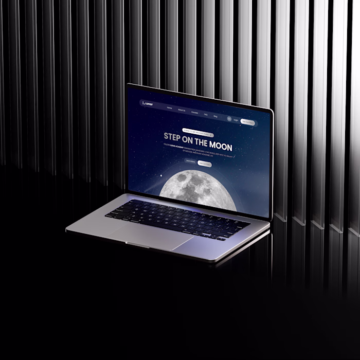 UI Design for Educational Landing Page - Lunar
