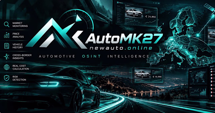 NewAuto / AutoMK27 — automotive listing forensics for EU buyers