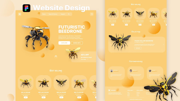 UI/UX Drone Website Design: Exploring Figma Projects