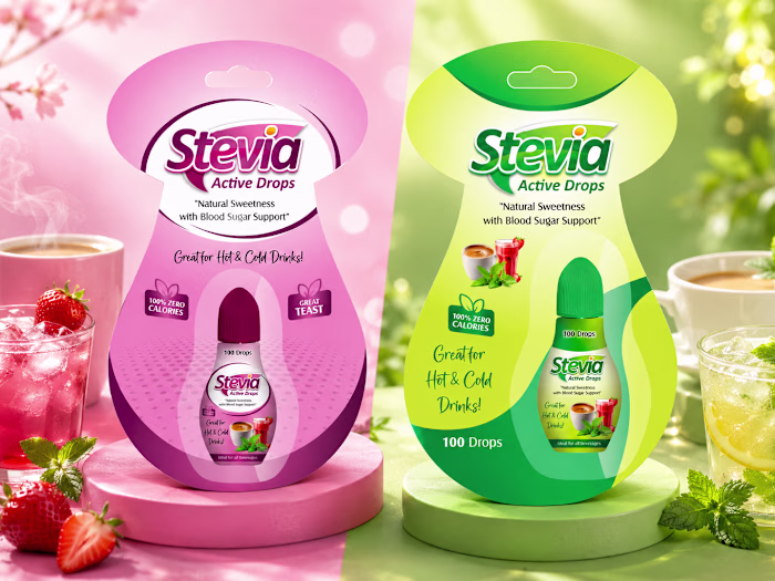 Stevia Active Drops | Packaging Design