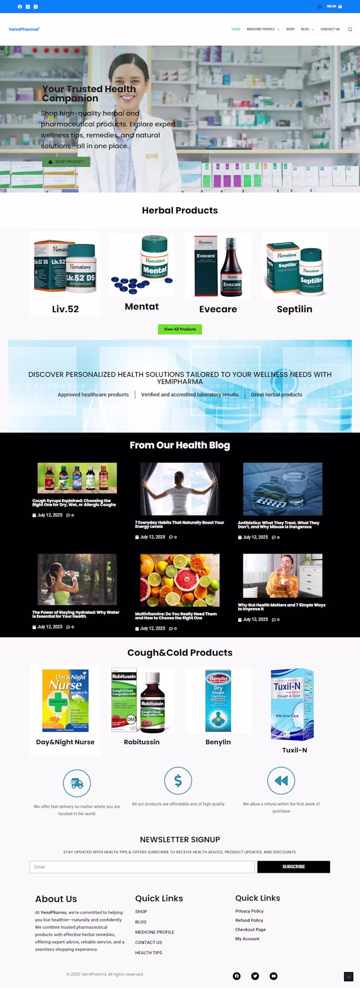A modern and user-friendly pharmacy