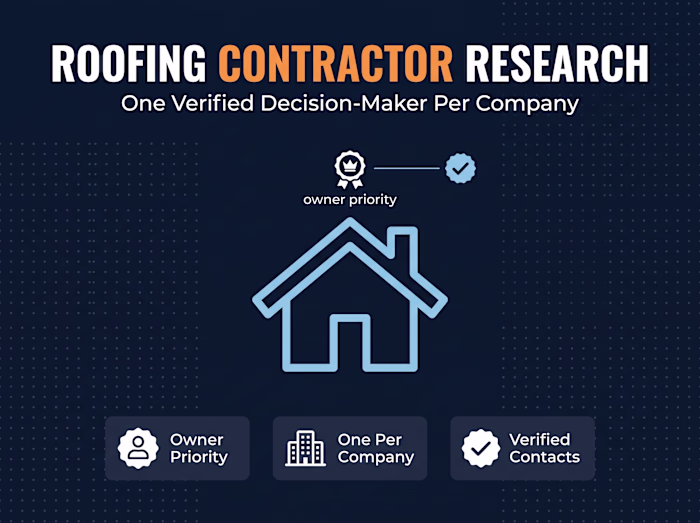 Roofing Lead Generation & Owner Contact Research