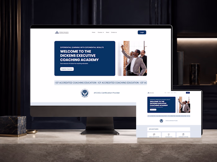 Kajabi Executive Coaching Academy Website & Course Platform