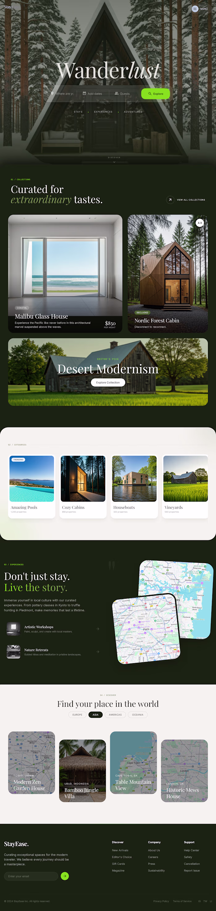 StayEase Web Platform UI Designs Initial desktop UI designs ...
