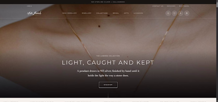 Arte Jewels: Luxury Jewellery Storefront (Front End)