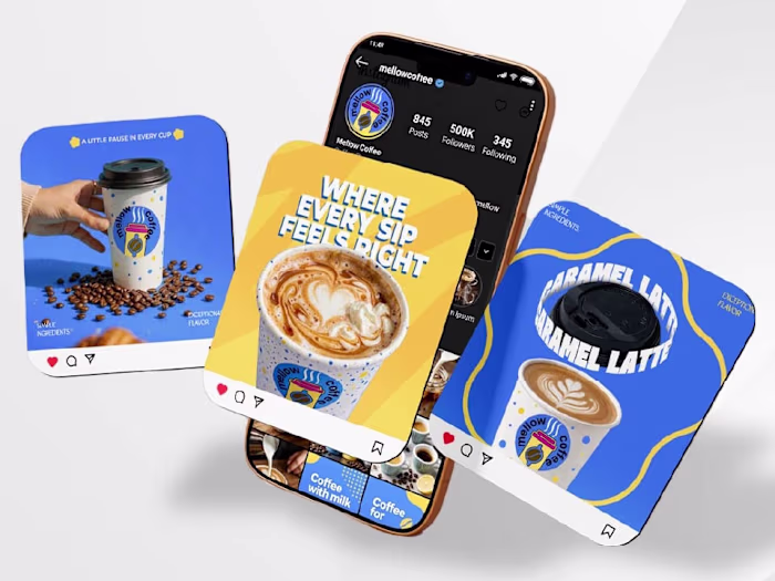 Designed social media posts and