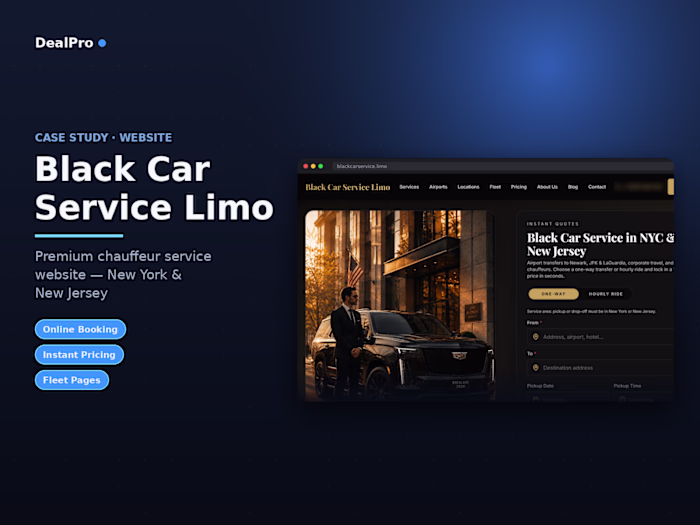 Chauffeur Service Website — Booking with Instant Pricing